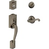 image:imageCamelot Single Cylinder Handleset and Left Hand Flair Lever Antique Pewter F60 CAM 620 FLA LH
