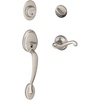 image:imagePlymouth Single Cylinder Handleset and Left Hand Flair Lever Satin Nickel F60 PLY 619 FLA LH