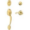 image:imagePlymouth Single Cylinder Handleset and Right Hand Flair Lever Bright Brass F60 PLY 505 FLA 605 RHBright Brass