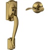image:imageSCHLAGE Camelot Front Entry Handle Accent RightHanded Interior Lever Antique Brass FE285 CAM 609 ACC RH