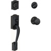 image:imageSCHLAGE Camelot Single Cylinder Handleset and Georgian Knob Aged Bronze F60 CAM 716 GEO