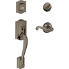 image:imageSCHLAGE Camelot Single Cylinder Handleset and Right Hand Flair Lever Antique Pewter F60 CAM 620 FLA RH