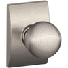 image:imageSCHLAGE F10ORB619CEN F10ORB619CEN Satin Nickel Passage Orbit Style Knob with Century RoseSatin Nickel