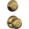 image:imageSCHLAGE FB50NVGEO716 Georgian Entry Deadbolt Lock Aged BronzeBrass