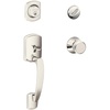 image:imageSCHLAGE Greenwich Single Cylinder Handleset and Bowery Knob Polished Nickel F60 GRW 618 BWEPolished Nickel
