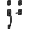 image:imageSCHLAGE Greenwich Single Cylinder Handleset and Broadway Lever Matte Black F60 GRW 622 BRW GRWMatte Black