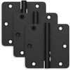 image:imageSchlage 35 Door Hinge with 58 Radius Round Corner in Black Stainless 3PackMatte Black