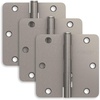 image:imageSchlage 35 Door Hinge with 58 Radius Round Corner in Black Stainless 3PackSatin Nickel