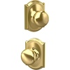 image:imageSchlage F170 PLY 622 Plymouth Door Knob One Sided NonTurning Dummy Door Handle Matte BlackBright Brass