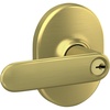image:imageSchlage F40 DAV 622 RMN Davlin Door Lever with Remsen Trim Bed amp Bath Privacy Lock Matte BlackSatin Brass