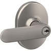 image:imageSchlage F40 DAV 622 RMN Davlin Door Lever with Remsen Trim Bed amp Bath Privacy Lock Matte BlackSatin Nickel