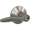 image:imageSchlage F40 DEL 608 Delfayo Door Lever with Standard Trim Bed amp Bath Privacy Lock Satin BrassSatin Nickel