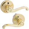 image:imageSchlage F40FLA619 Flair Privacy Satin NickelPolished Brass