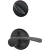 image:imageSchlage F59 MER 619 LH Merano Interior LeftHanded Lever with Deadbolt Satin Nickel Interior Half OnlyAged Bronze