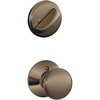 image:imageSchlage F59 PLY 620 Plymouth Interior Knob with Deadbolt Antique Pewter Interior Half Only