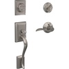 image:imageSchlage F60 V ADD 619 ACC Addison Front Entry Handleset with Accent Lever Deadbolt Keyed 1 Side Satin Nickel
