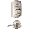 image:imageSchlage FBE365 Schlage V CAM 619 ACC Camelot Satin Nickel Keypad Combo Pack with Accent Lever