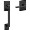 image:imageSchlage FE285 CEN 622 LAT CEN Century Front Entry Handleset with Latitude Lever Lower Half Grip Matte BlackPack of 1