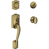 image:imageSchlage Lock Company Camelot Single Cylinder Handleset and Siena Knob Antique Brass F60 CAM 609 SIE