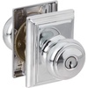 image:imageSchlage Lock Company F51AAND625ADD F51A Andover 625 ADD Addison Deco Rose Entry Door Lock Bright Chrome