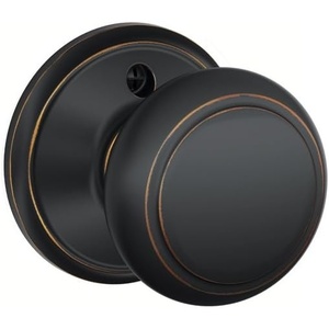 image:imageSCHLAGE Andover Passage Knob Andover Rose Satin Nickel 28 x 28 x 24 inches  FA10AND619F10AND619ANDAged Bronze