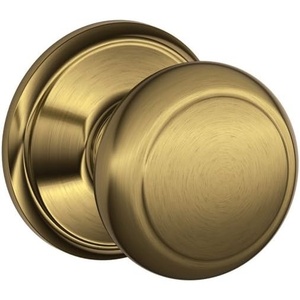 image:imageSCHLAGE Andover Passage Knob Andover Rose Satin Nickel 28 x 28 x 24 inches  FA10AND619F10AND619ANDAntique Brass