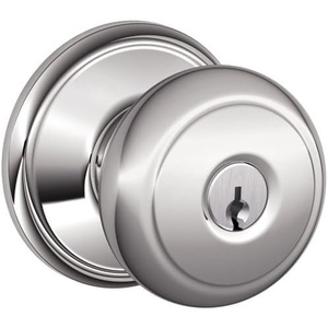 image:imageSCHLAGE Andover Passage Knob Andover Rose Satin Nickel 28 x 28 x 24 inches  FA10AND619F10AND619ANDBright Chrome