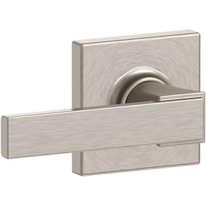 image:imageSCHLAGE F10 NBK 619 COL Collins Trim Northbrook Hall and Closet Lever Satin NickelPack of 1