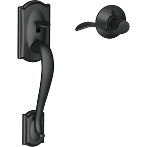 image:imageSCHLAGE FE285 622 Acc CAM LH Lower Half Handleset Camelot Interior Trim Matte BlackMatte Black