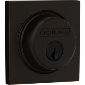 image:imageSCHLAGE Lock Company Single Cylinder Deadbolt with Collins Trim Aged Bronze B60 N COL 716