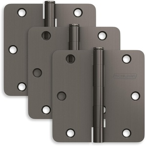 image:imageSchlage 35 Door Hinge with 58 Radius Round Corner in Black Stainless 3PackBlack Stainless