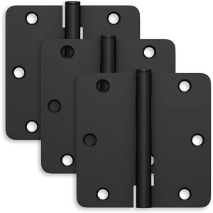 image:imageSchlage 35 Door Hinge with 58 Radius Round Corner in Black Stainless 3PackMatte Black