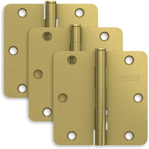 image:imageSchlage 35 Door Hinge with 58 Radius Round Corner in Black Stainless 3PackSatin Brass