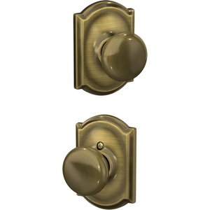 image:imageSchlage F170 PLY 622 Plymouth Door Knob One Sided NonTurning Dummy Door Handle Matte BlackAntique Brass