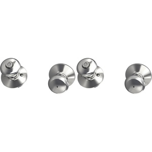 image:imageSchlage F170 PLY 622 Plymouth Door Knob One Sided NonTurning Dummy Door Handle Matte BlackBright Chrome