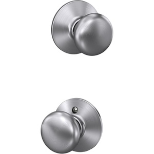 image:imageSchlage F170 PLY 622 Plymouth Door Knob One Sided NonTurning Dummy Door Handle Matte BlackSatin Chrome