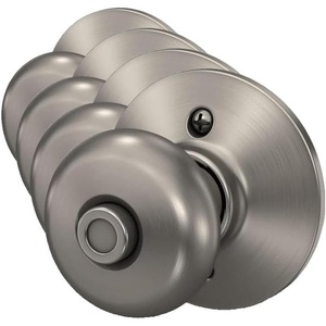 image:imageSchlage F170 PLY 622 Plymouth Door Knob One Sided NonTurning Dummy Door Handle Matte BlackSatin Nickel
