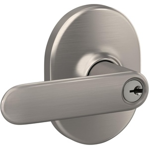 image:imageSchlage F40 DAV 622 RMN Davlin Door Lever with Remsen Trim Bed amp Bath Privacy Lock Matte BlackSatin Nickel