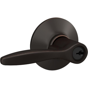 image:imageSchlage F40 DEL 608 Delfayo Door Lever with Standard Trim Bed amp Bath Privacy Lock Satin BrassAged Bronze