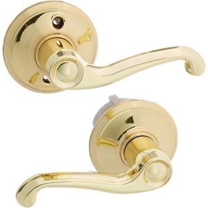 image:imageSchlage F40FLA619 Flair Privacy Satin NickelPolished Brass