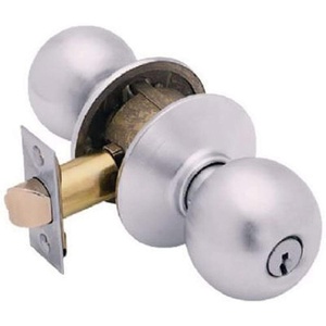 image:imageSchlage F51AORB626 Orbit Keyed Entry Panic Proof Door Knob Set