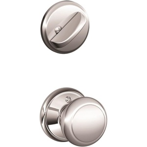 image:imageSchlage F59 AND 619 Andover Interior Knob with Deadbolt Satin Nickel Interior Half OnlyBright Chrome