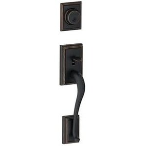 image:imageSchlage F60ADD716LAT Aged Bronze Addison Handle Set with Latitude handle