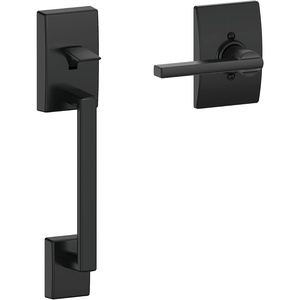 image:imageSchlage FE285 CEN 622 LAT CEN Century Front Entry Handleset with Latitude Lever Lower Half Grip Matte BlackPack of 1