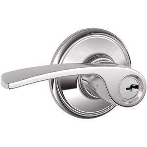 image:imageSchlage Lock Company F10MER619GRW F10 Series Merano w Greenwich Rose Passage Door Lock Satin NickelBright Chrome
