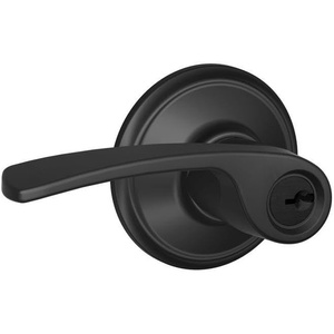 image:imageSchlage Lock Company F10MER619GRW F10 Series Merano w Greenwich Rose Passage Door Lock Satin NickelMatte Black