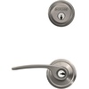 image:imageSchlage FB50 N V MER 619 Single Cylinder Deadbolt and Keyed Entry Merano Lever Satin Nickel