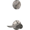 image:imageSchlage FB50N V SAC 619 Single Cylinder Deadbolt and Keyed Entry Sacramento Lever Satin Nickel