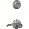 image:imageSchlage FB50 N V MER 619 Single Cylinder Deadbolt and Keyed Entry Merano Lever Satin Nickel