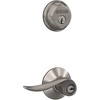image:imageSchlage FB50N V SAC 619 Single Cylinder Deadbolt and Keyed Entry Sacramento Lever Satin Nickel